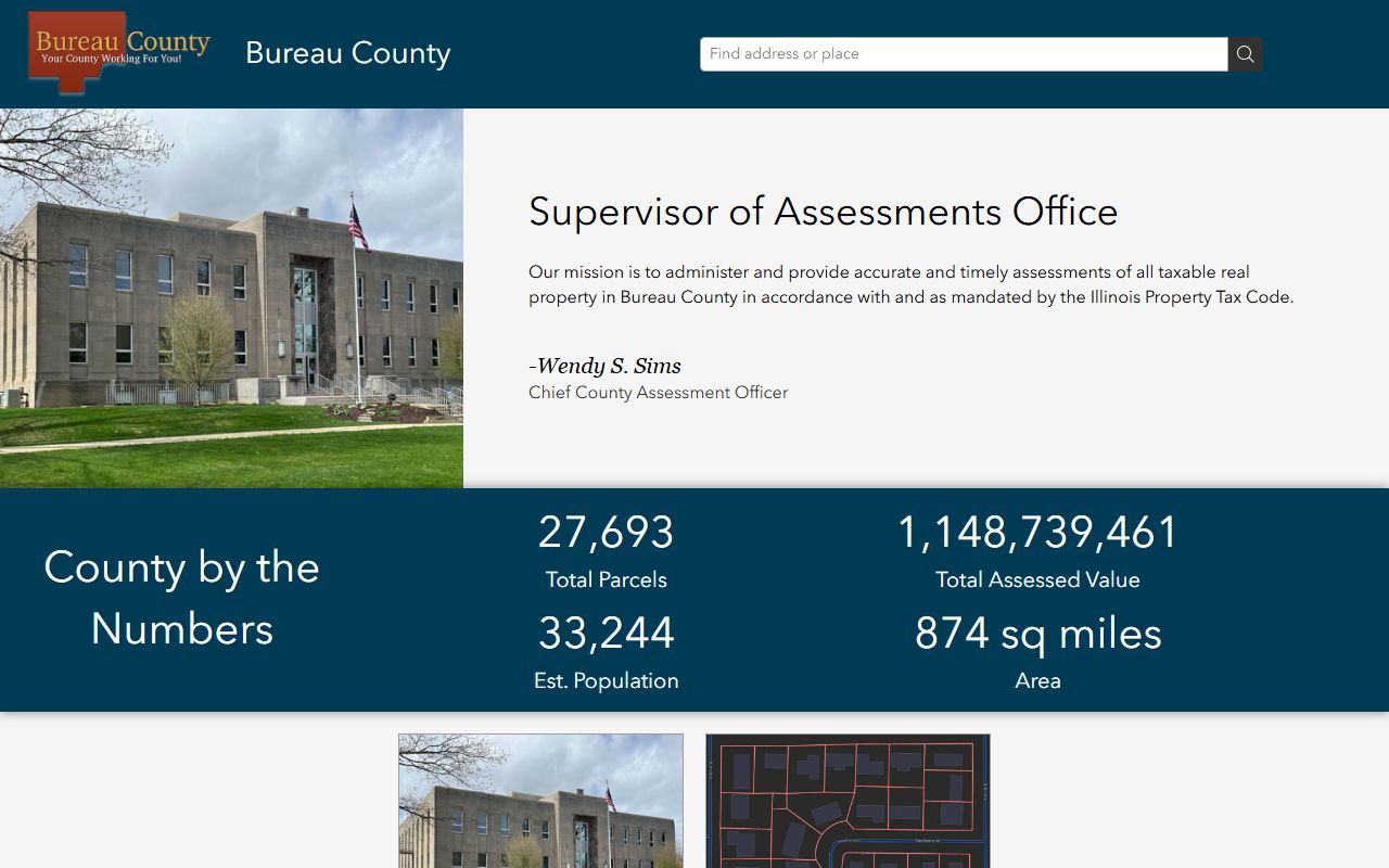 Bureau County property search portal for Bureau County property records