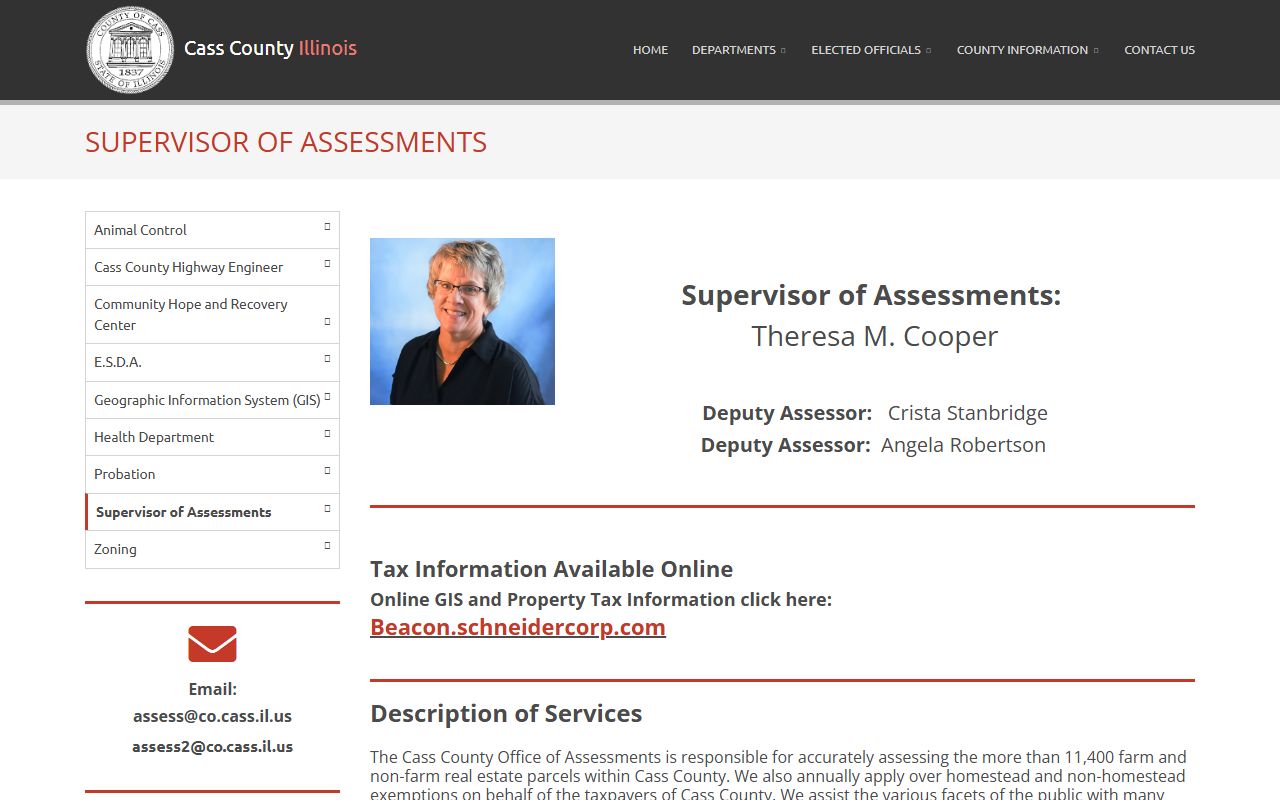 Cass County assessment office website for Cass County property records