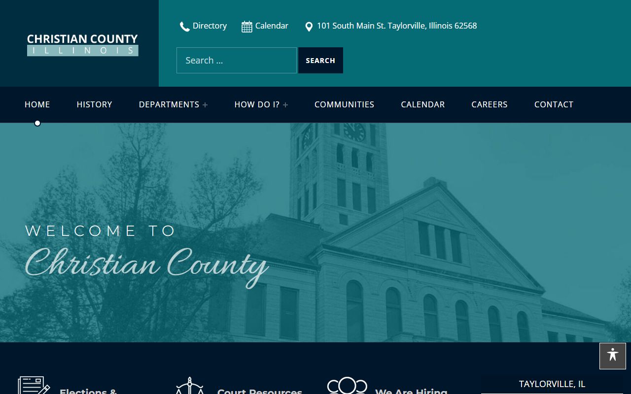 Christian County assessment office website for property records