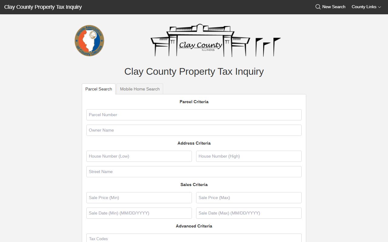 Clay County property search portal for Clay County property records