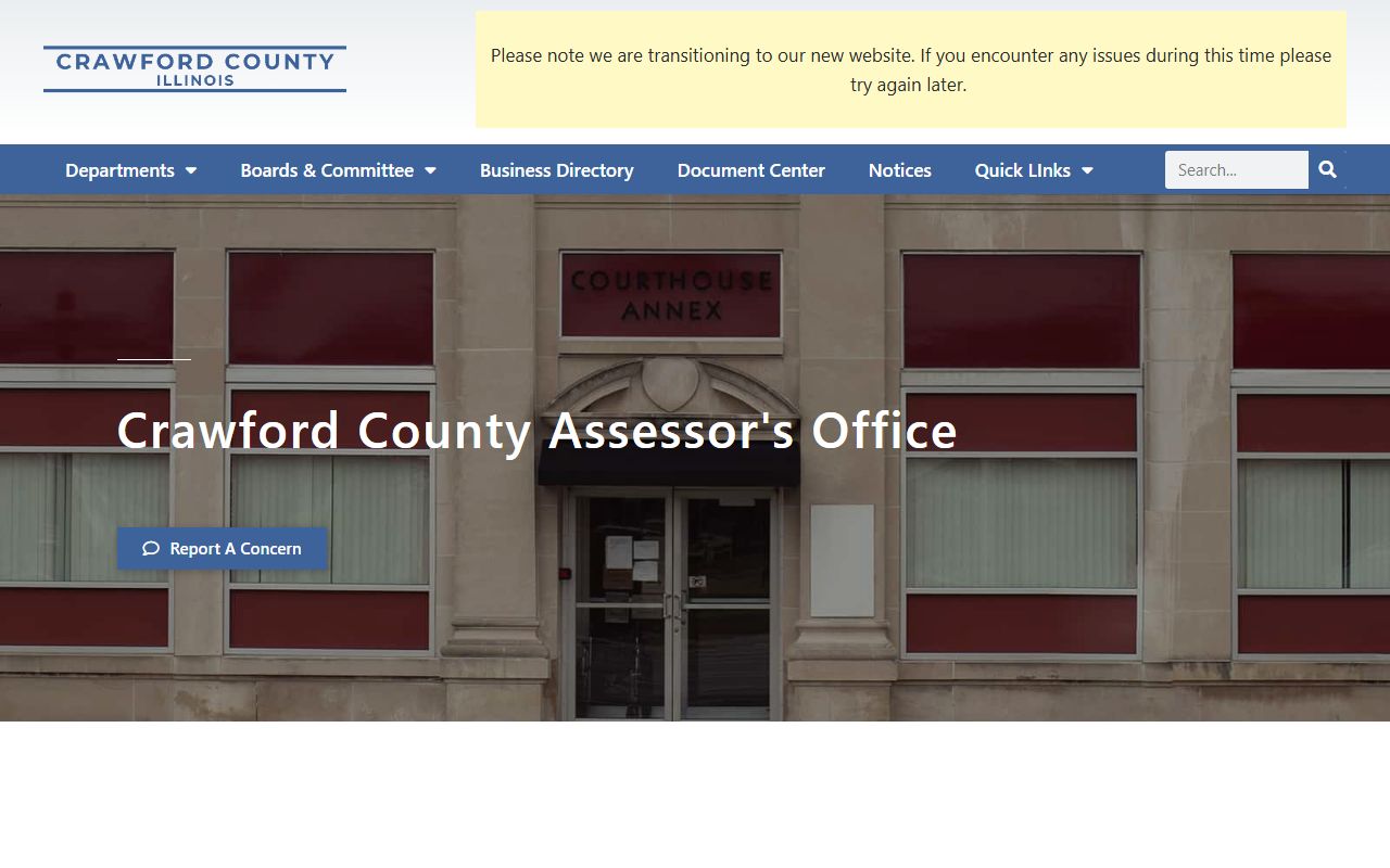 Crawford County assessment office website for property records