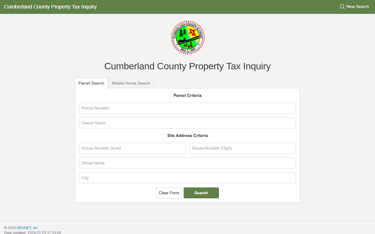 Cumberland County property search portal for Cumberland County property records