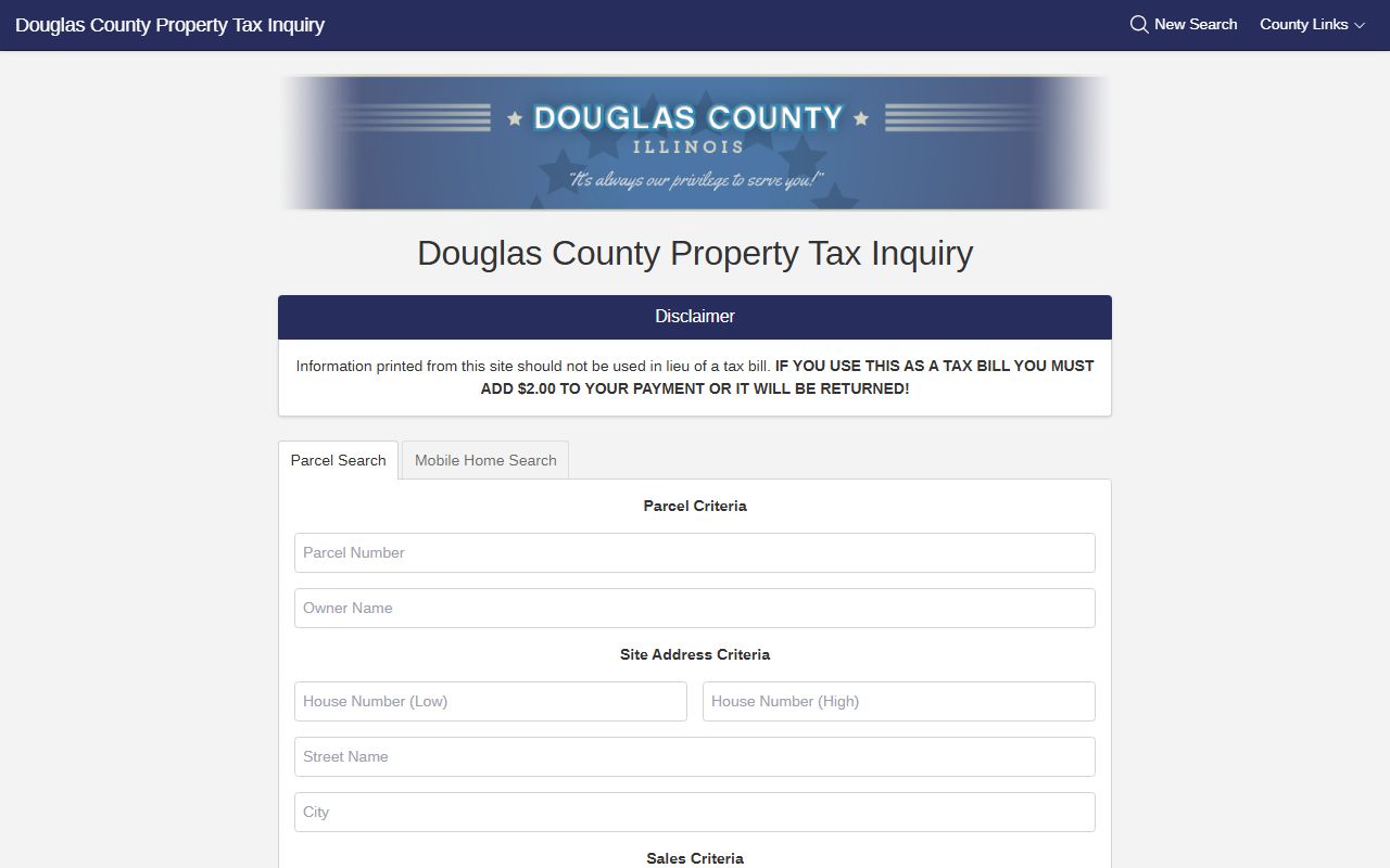 Douglas County online property search portal for property records