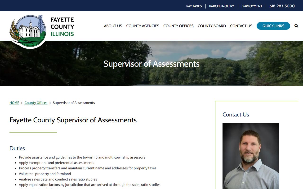 Fayette County assessment office website for Fayette County property records