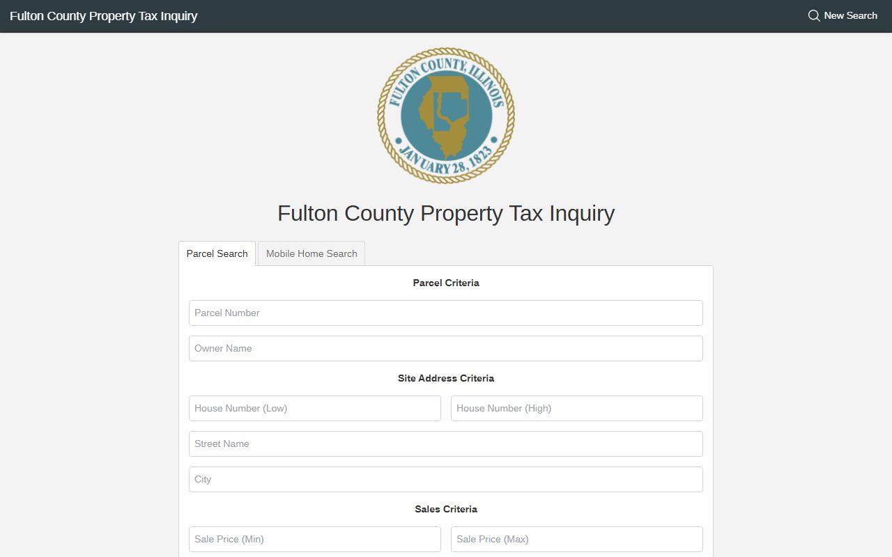 Fulton County DevNet Wedge property search portal for property records