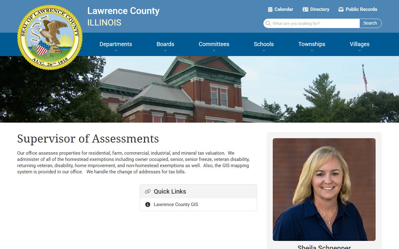 Lawrence County assessment office website for Lawrence County property records