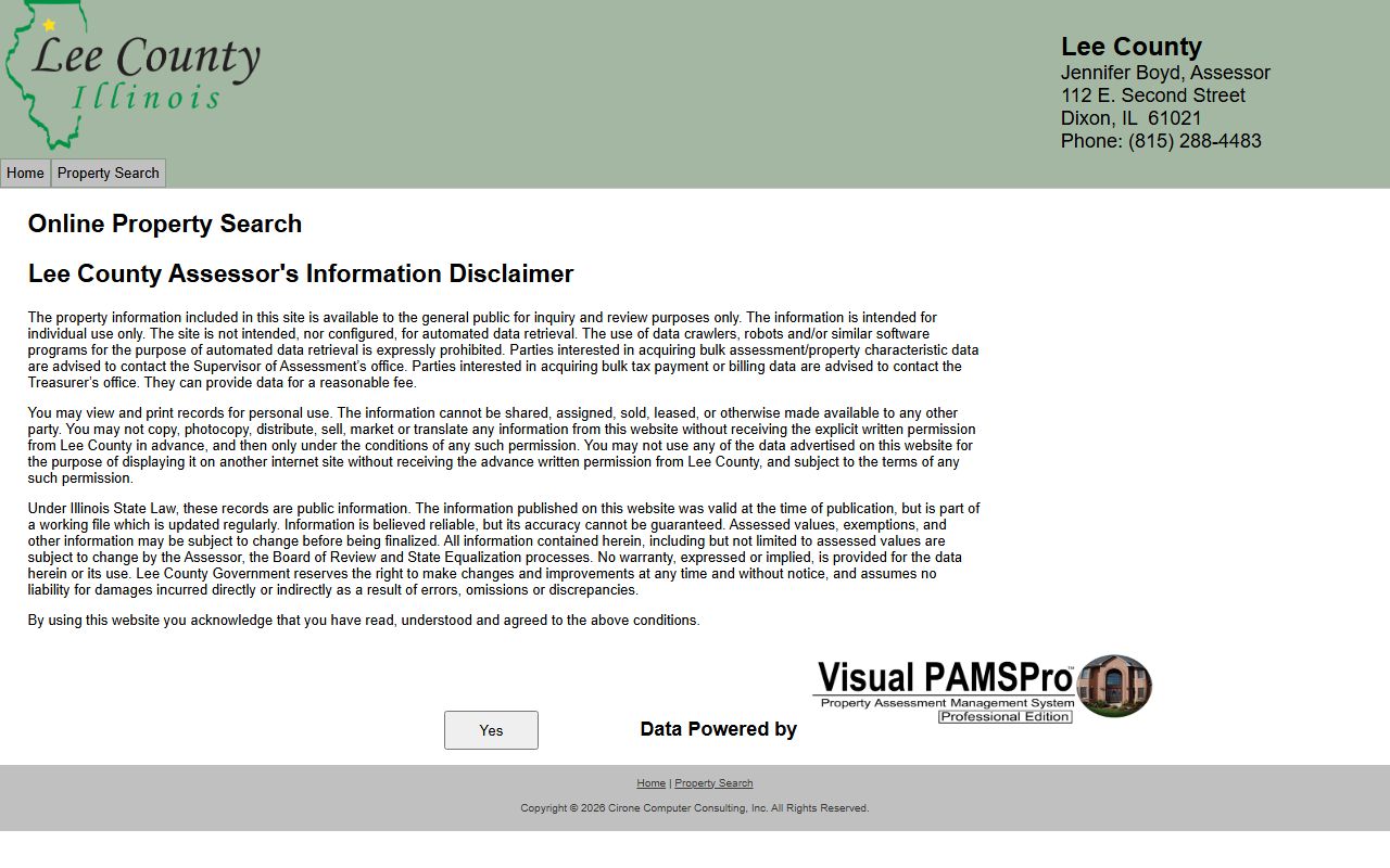 Lee County PAMS property search portal for looking up property records