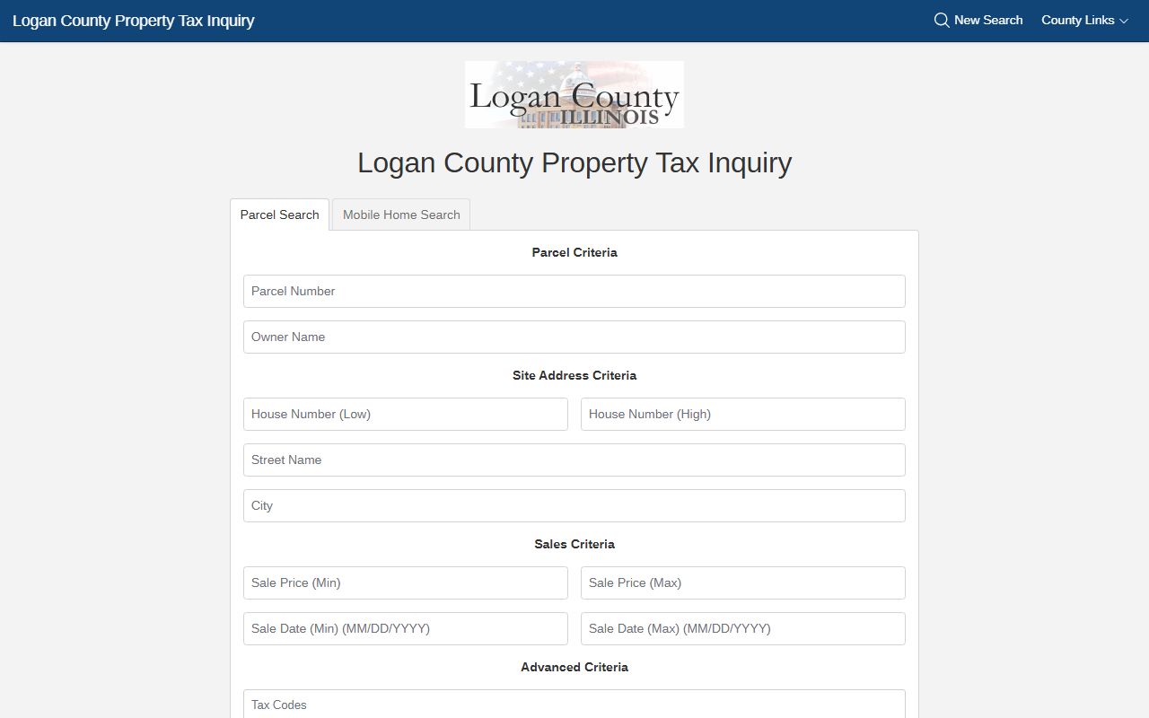 Logan County property search portal for Logan County property records