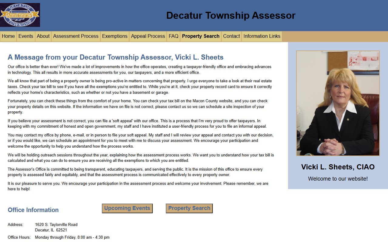 CCAO information page for Macon County property records