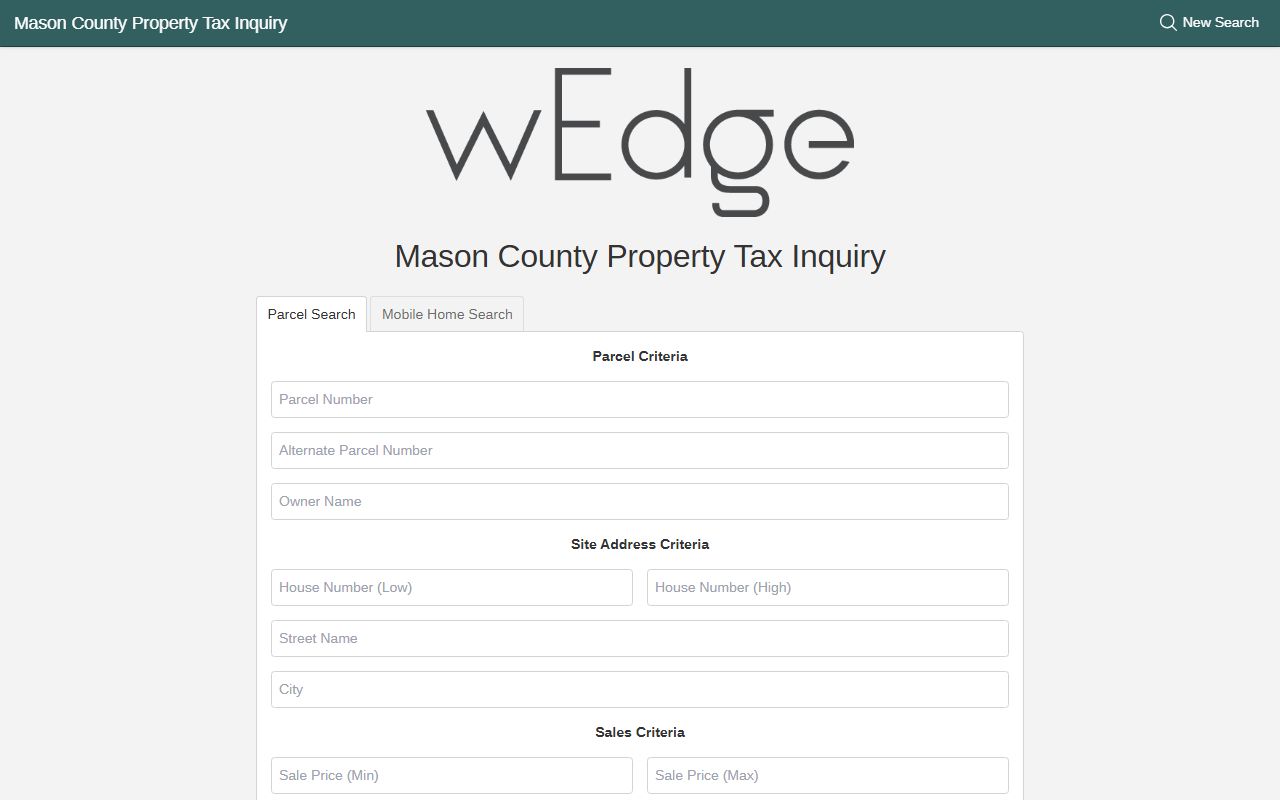 Mason County property search portal for Mason County property records
