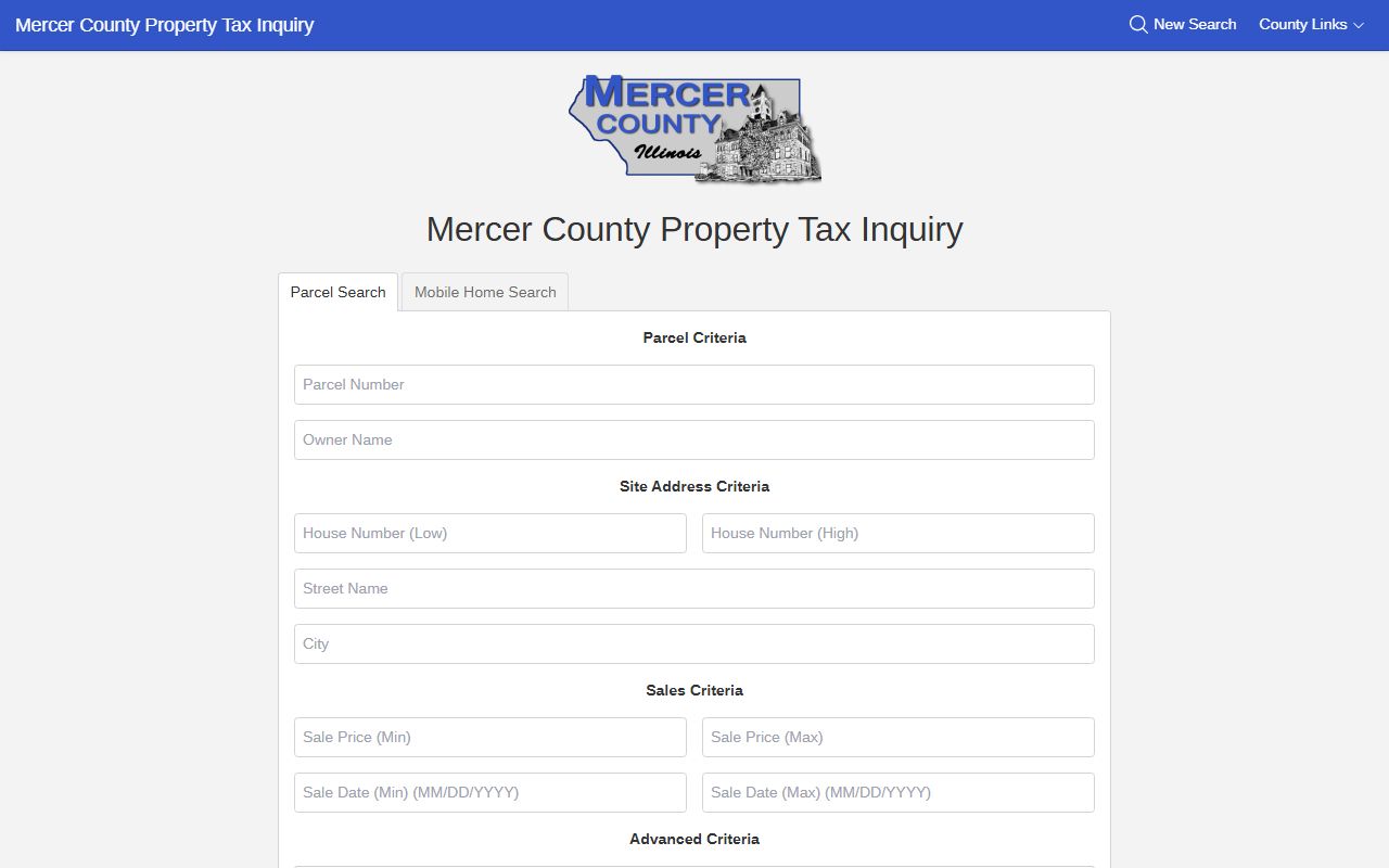 Mercer County property search portal for Mercer County property records