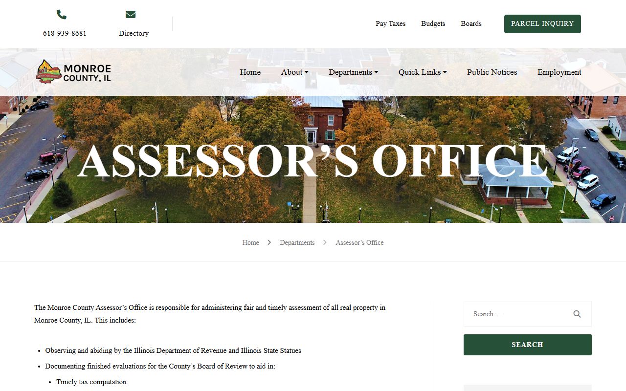 Monroe County Assessor's Office website for Monroe County property records
