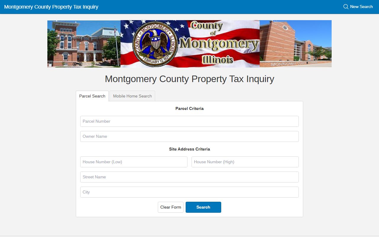 Montgomery County property search portal for Montgomery County property records