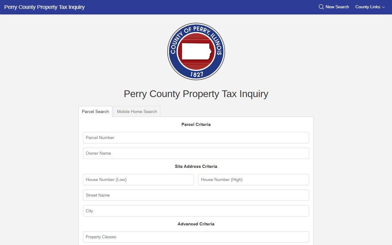 Perry County property search portal for looking up property records
