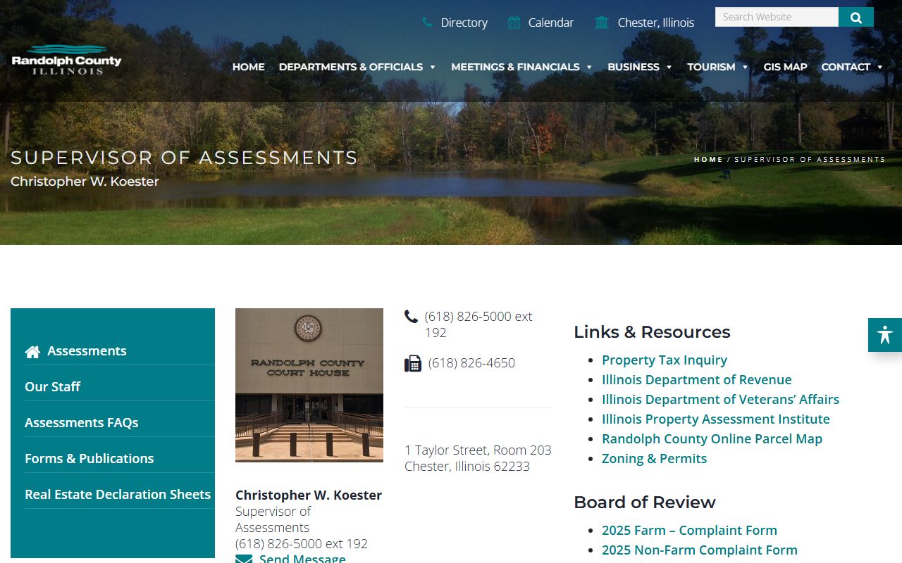 Randolph County assessment office website for Randolph County property records