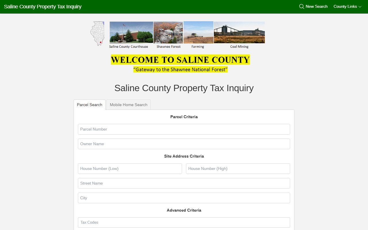 Saline County property search portal for Saline County property records