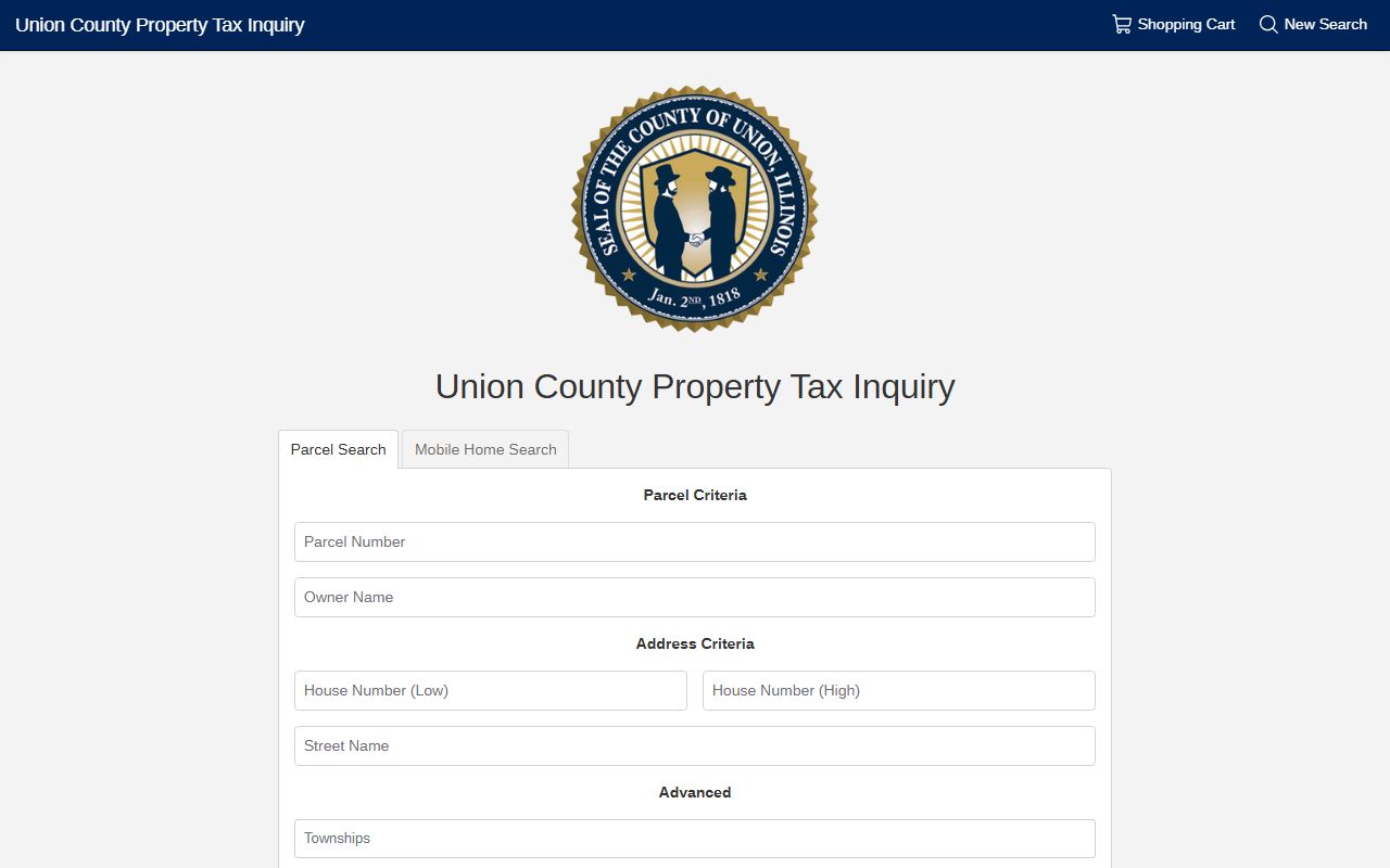 Union County property search portal for looking up property records
